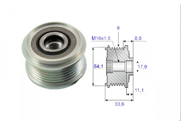 ALTERNATÖR KASNAĞI RULMANLI DUCATO-SUCUDO-BOXER-JUMPER-PARTNER-BERLINGO 2.0 HDI 02 MONDEO 07 Marka : VALEO