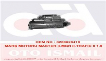 MARŞ MOTORU MASTER II-MGN II-TRAFIC II 1.9 DCI-VIVARO-MOVANO 1.9 DTI Marka : VALEO