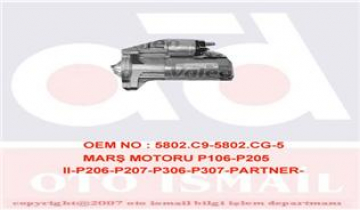 MARŞ MOTORU P106-P205 II-P206-P207-P306-P307-PARTNER-BERLINGO-C2-C3-C4-NEMO-SAXO-XSARA Marka : VALEO