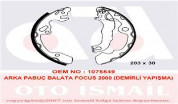ARKA PABUÇ BALATA FOCUS 1.4 1.6 1.8 TDCİ 2.0 98-04 FOCUS II 1.4 1.6TDCİ 1.8TDCİ 2.0TDCİ 05-9.12 Marka : VALEO