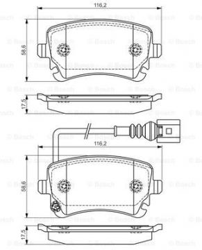 ARKA BALATA VW MULTIVAN 2.0TSI 11-15 1.9TDI 03-09 AXC-CJKB FİŞLİ Marka : BOSCH