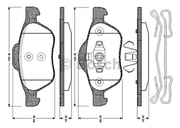 ÖN BALATA MGN II SCENIC 15 DCI/1.6 16V 03 CLIO III 2.016V 2.06 0986TB3067 Marka : BOSCH