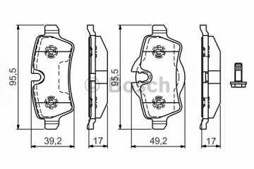 ARKA BALATA MİNİ R56 06 R57 08 R55 07 R58 11 R59 12 CLUBMAN COOPER S ONE WORKS Marka : BOSCH
