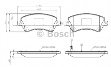 ÖN BALATA COROLLA 1.4-1.6-1.4VVTİ-1.6VVTİ-1.8 VVTİ 02-07 1.4 D4D 04-07 2.0D4D 02-07 Marka : BOSCH