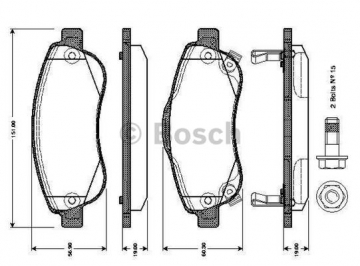 ÖN BALATA HONDA CRV III 2.0 07 12 VTEC-2.2 İ CTDİ 07 2.2 İ DTEC 12 1.6 İDTEC 13 0986TB3013 Marka : BOSCH