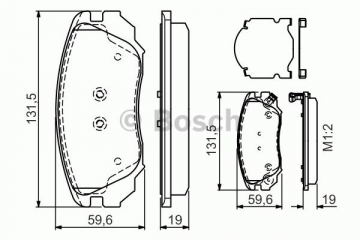 ÖN BALATA INSIGNIA 1.6-1.6T-1.8-2.0CDTI 08 13 SAAB 9.5 10 CAMARO 11 MALIBU 12 0986TB3168 Marka : BOSCH