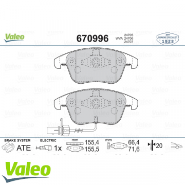 ÖN BALATA AUDI A4 - A5 09 GDB1814 Marka : VALEO