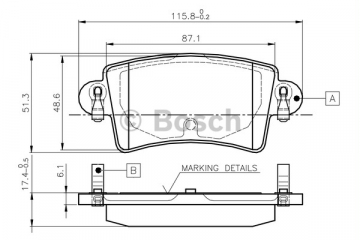 ARKA BALATA MASTER MOVANO II III 01 NS INTERSTAR 02 0986TB2401 Marka : BOSCH