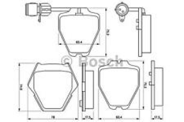ÖN BALATA A6 3.7 99-00 -A8 2.5TDI-2.8-3.3TDI-4.2-6.0 W12 quattro 96-02 Marka : BOSCH