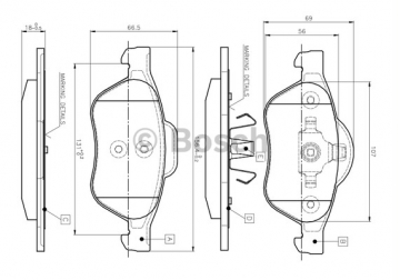 0986TB2434 ÖN BALATA LGN II III 01 MGN II 02 Marka : BOSCH