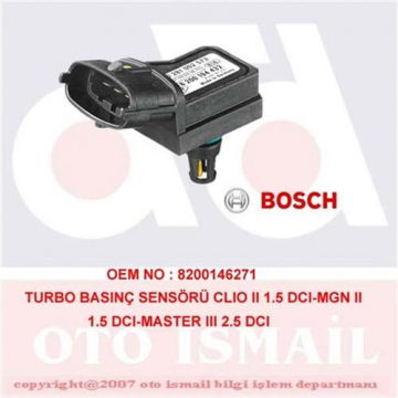 TURBO BASINÇ SENSÖRÜ CLIO II 1.5 DCI-MGN II 1.5 DCI-MASTER III 2.5 DCI Marka : BOSCH