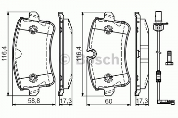 ARKA BALATA AUDI A4 R84 12 A5 13 A6 11 A7 14 Q5 12 2.0TDİ 3.0TDİ PORSCHE MACAN 14 0986TB3177 Marka : BOSCH