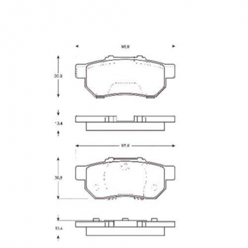 ARKA BALATA CIVIC 1.6İ 1.6 VTI 94/00 HONDA JAZZ 08 ACCORD III 85-89 0986TB2121 Marka : BOSCH