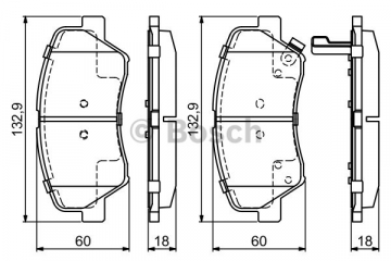 ÖN BALATA HYUNDAI ELANTRA 11-15 I30 12-16 CEED 15 Marka : BOSCH
