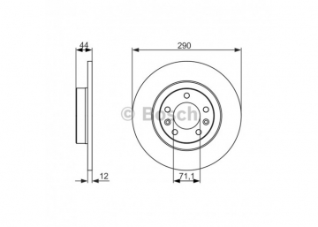ARKA FREN AYNASI P508 1.6VTI-1.6THP-1.6HDI-2.0HDI 10 290x12x10 Marka : BOSCH