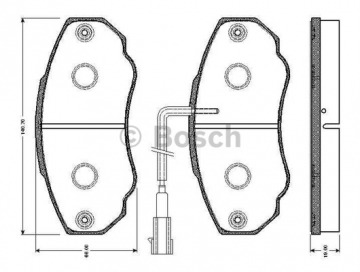 ÖN BALATA FİŞLİ DUCATO 02-06 BOXER 02-06 JUMPER 02-06 K.Ç TİP 1400 KG 0986TB2432 Marka : BOSCH