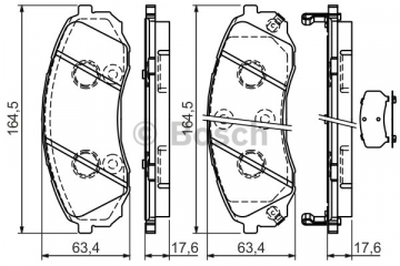 0986TB3043 ÖN BALATA HYUNDAI H1 2.5CRDİ 08 11 KIA CARNIVAL III 2.7 V6 2.9CRDI 06 2.2CRDİ 10 Marka : BOSCH