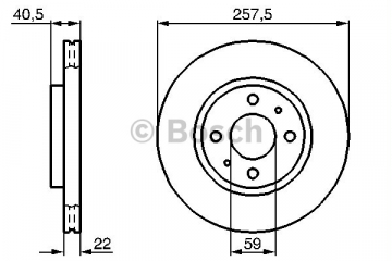 ÖN FREN AYNASI NEMO-BIPPER-FIORINO-DOBLO-LINEA-ALBEA-IDEA-500-DEBRA-MITO 15JNT 257.5x22x4DLxHAVALI Marka : BOSCH