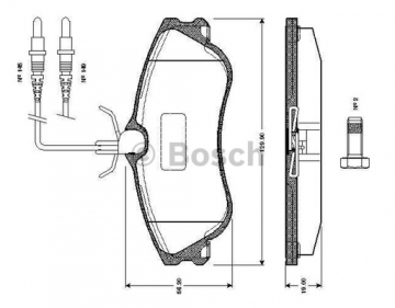 ÖN BALATA PARTNER-BERLINGO 07/96 XSARA 04/97 P306 05/93-05/01 FİŞLİ 0986TB2042 Marka : BOSCH