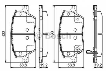 ÖN BALATA FIAT EGEA 1.3-1.4-1.6-1.6D Marka : BOSCH