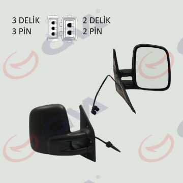DIŞ DİKİZ AYNASI ELEKTRİKLİ SAĞ TRANSPORTER T4 96 VM-186EHR Marka : GVA
