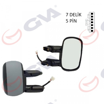 DIŞ DİKİZ AYNASI ELEKTRİKLİ SAĞ DOBLO 01 ASTARLI VM-666EHPR Marka : GVA