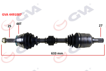 KOMPLE AKS SOL ACCENT ERA 06 1.5 CRDİ ABS Lİ 48DİŞ 633mm Marka : GVA