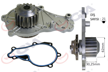 DEVİRDAİM 206-307-C2-C3-BIPPER-NEMO-FIESTA V-FUSION-P.TEPEE-BERLINGO 1.4HDI DV4 F6J PA859 2S6Q8591BS Marka : GVA
