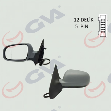 DIŞ DİKİZ AYNASI ELEKTRİKLİ SOL POLO 00 ASTARLI ASFERİKLİ VM-192EHAL Marka : GVA
