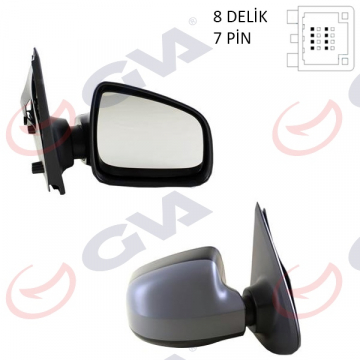 DIŞ DİKİZ AYNASI ELEKTRİKLİ SAĞ LOGAN-SANDERO-LOGAN MCV 12-14 ASTARLI ISITMALI SENSÖRLÜ KNV.CAM Marka : GVA