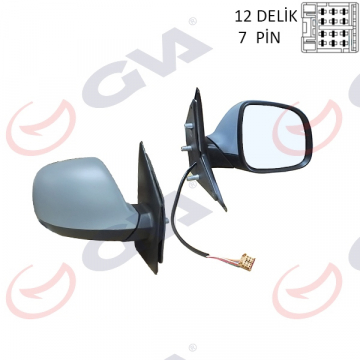 DIŞ DİKİZ AYNASI ELEKTRİKLİ SAĞ TRANSPORTER T6-CARAVELLE 10 7 FİŞ KATLANIR ASTARLI VM-6196EBPR Marka : GVA