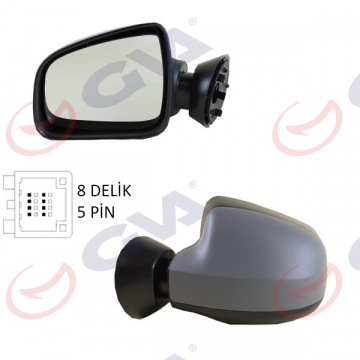 DIŞ DİKİZ AYNASI ELEKTRİKLİ SOL LOGAN 08 -SW 07 -MCV 07 ASTARLI VM-6801EHPL Marka : GVA