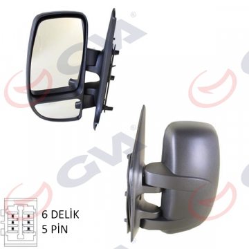 DIŞ DİKİZ AYNASI ELEKTRİKLİ SOL MASTER II-MOVANO 04-09 -INTERSTAR 08 6Volt 5 FİŞ VM-969EHL Marka : GVA