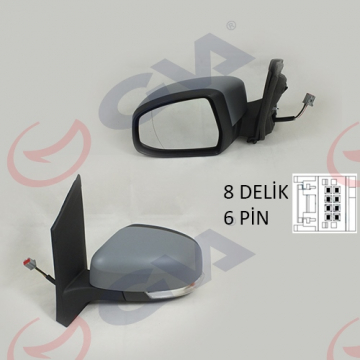 DIŞ DİKİZ AYNASI ELEKTRİKLİ ISITMALI SOL SİNYALLİ FOCUS 08 ASTARLI VM-6304EHPAL Marka : GVA