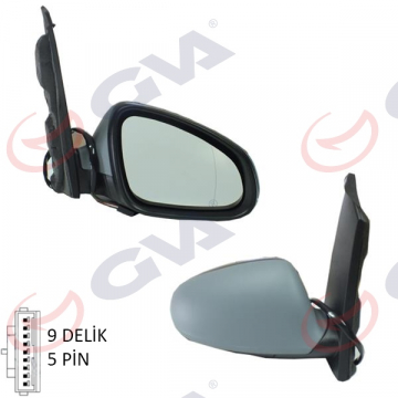 DIŞ DİKİZ AYNASI ELEKTRİKLİ SAĞ ASTRA J 09-14 ISITMALI ASTARLI KONVEKS VM-973EHPR Marka : GVA