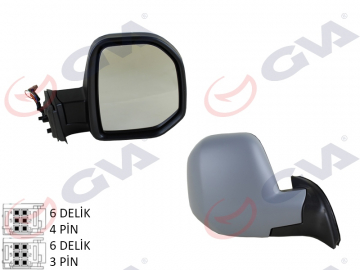 DIŞ DİKİZ AYNASI ELEKTRİKLİ SAĞ PARTNER-BERLINGO 08 ASTARLI SENSÖRLÜ VM-6118EHPSR Marka : GVA