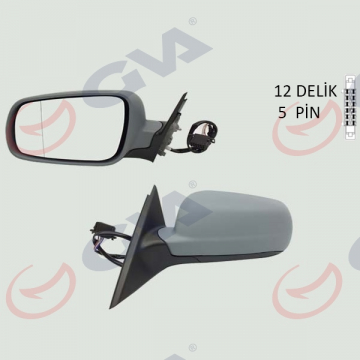 DIŞ DİKİZ AYNASI ELEKTRİKLİ SOL PASSAT 98 ASTARLI VM-189NAL Marka : GVA