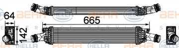 TURBO RADYATÖRÜ INTERCOOLER A4-A5 1.8 TFSI-2.0 TFSI 07 A6 1.8TFSI-2.0TFSI 11 665x142x64 Marka : BEHR