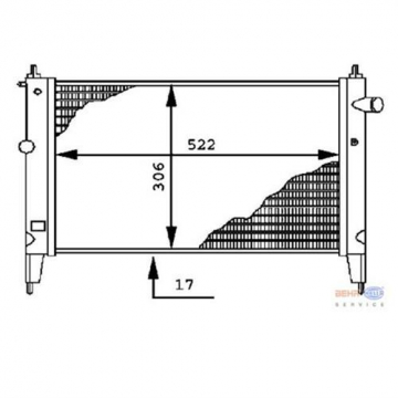 RADYATÖR ASTRA F 1.4I-1.6I KLİMASIZ MEK 522x306x17 Marka : BEHR