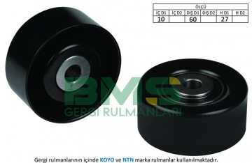ALTERNATÖR GERGİ RULMANI PARTNER-BERLINGO 1.4-1.6 16V-P206 1.4 16V-P307-C4 1.6 16V-BIPPER-NEMO 1.4 Marka : BMS