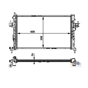 RADYATÖR CORSA C-COMBO-TIGRA 1.3 CDTI-1.7 CDTI AC MEK 600x350x24 Marka : BEHR