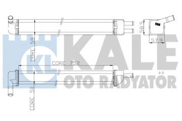 KALORİFER RADYATÖRÜ R12 TOROS 752x58x50 2 SIRA AL PL SİSTEM Marka : KALE