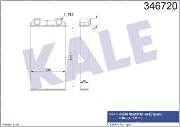 KALORİFER RADYATÖRÜ TRAFFIC II-VIVARO 06 265x149 Marka : KALE