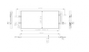 KLİMA KONDENSERİ ALBEA 1.3JTD 450x350x16 1 SIRA ALB SİSTEM Marka : KALE