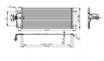KLİMA KONDENSERİ MGN I 96-03 1.4-1.6-2.0-1.9D 545x391x16 Marka : KALE