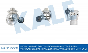 EGR VALFİ PASSAT 00-05 SHARAN 00-10 T5 03-09 A4 00-04 A6 01-05 SUPERB 1.9 TDI AVF AWX Marka : KALE