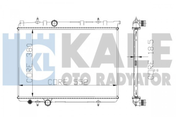 RADYATÖR 206 00 1.4İ-1.6 16V-2.0HDI 90 MEK AC KLİMASIZ 378x536x18 Marka : KALE