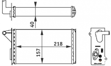 KALORİFER RADYATÖRÜ UNO 218x157x40 2 SIRA AL PL SİSTEM Marka : KALE