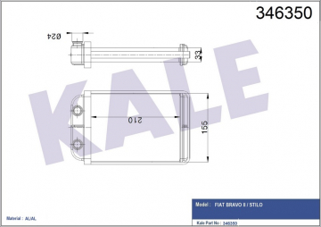 KALORİFER RADYATÖRÜ BRAVO 07 STILO 01-06 Marka : KALE