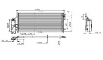 KLİMA KONDENSERİ KURUTUCU İLE CLIO II-KNG 97-01 1-2-1.4-1.5DCI-1.6-1.9 514x376x16 Marka : KALE